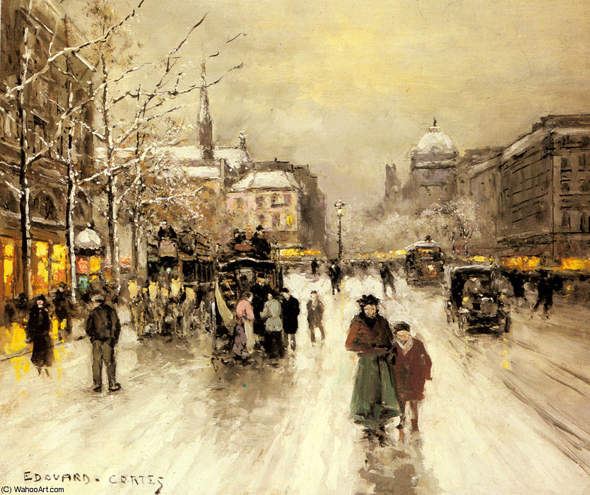 Place St. Michel, Christmas — Edouard Cortès