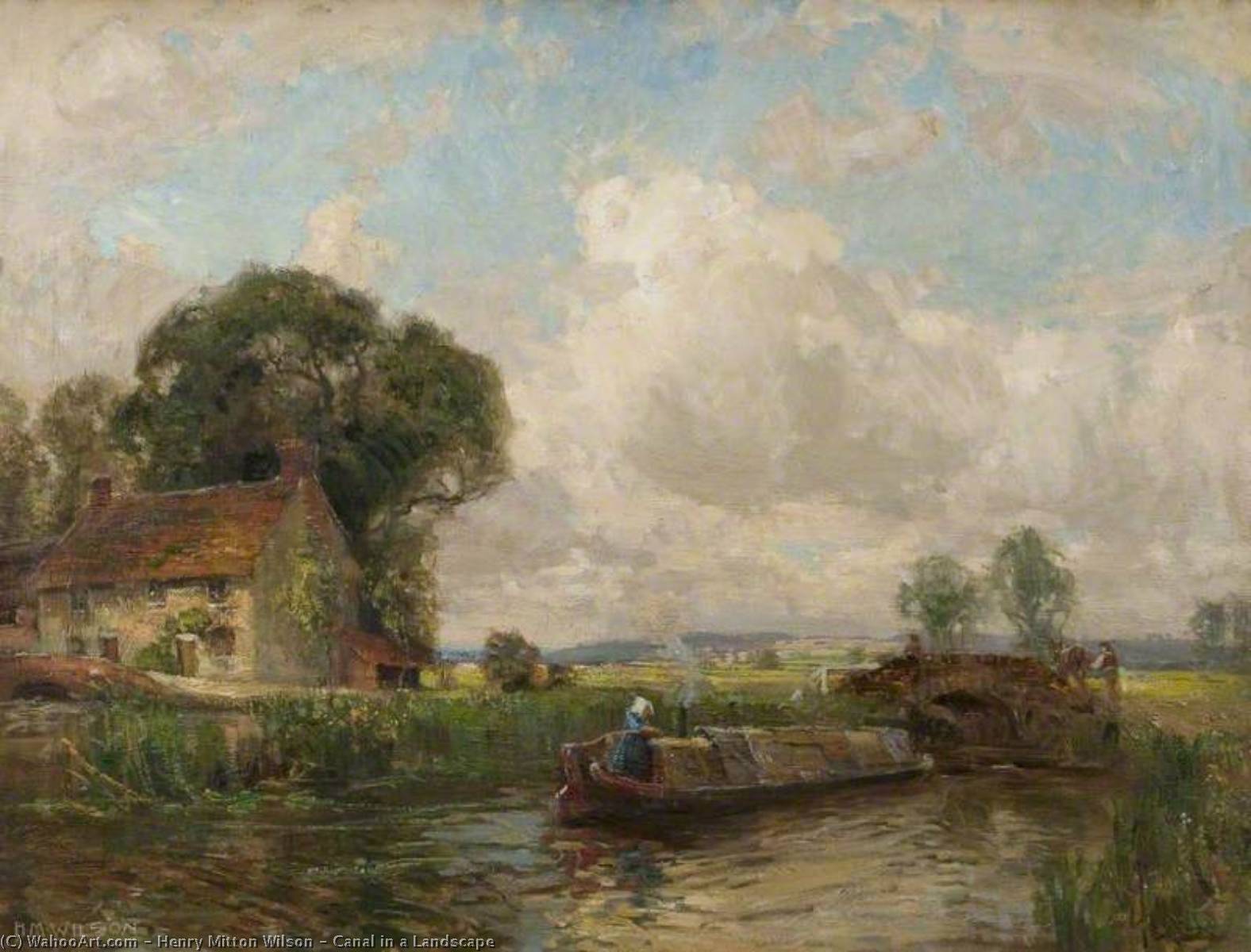 Canal In A Landscape — Henry Mitton Wilson