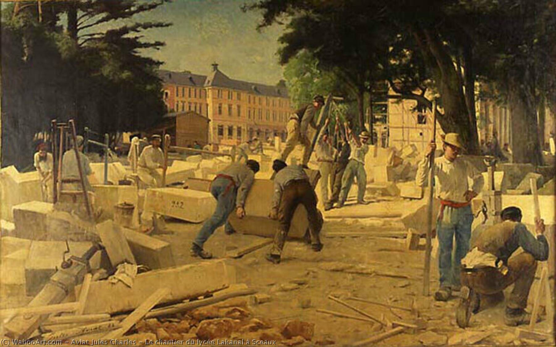 Le Chantier Du Lycée Lakanal À Sceaux — Aviat Jules Charles