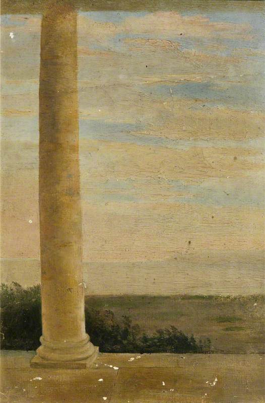 Seascape From A Pillared Terrace — George Haddo