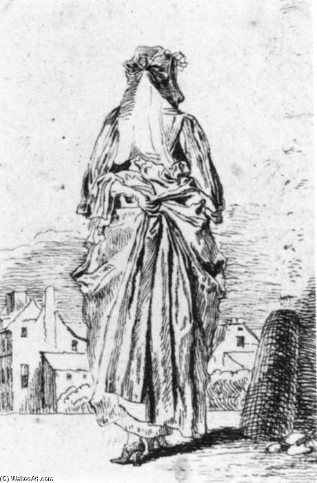 Back Of Woman — Jean-antoine Watteau