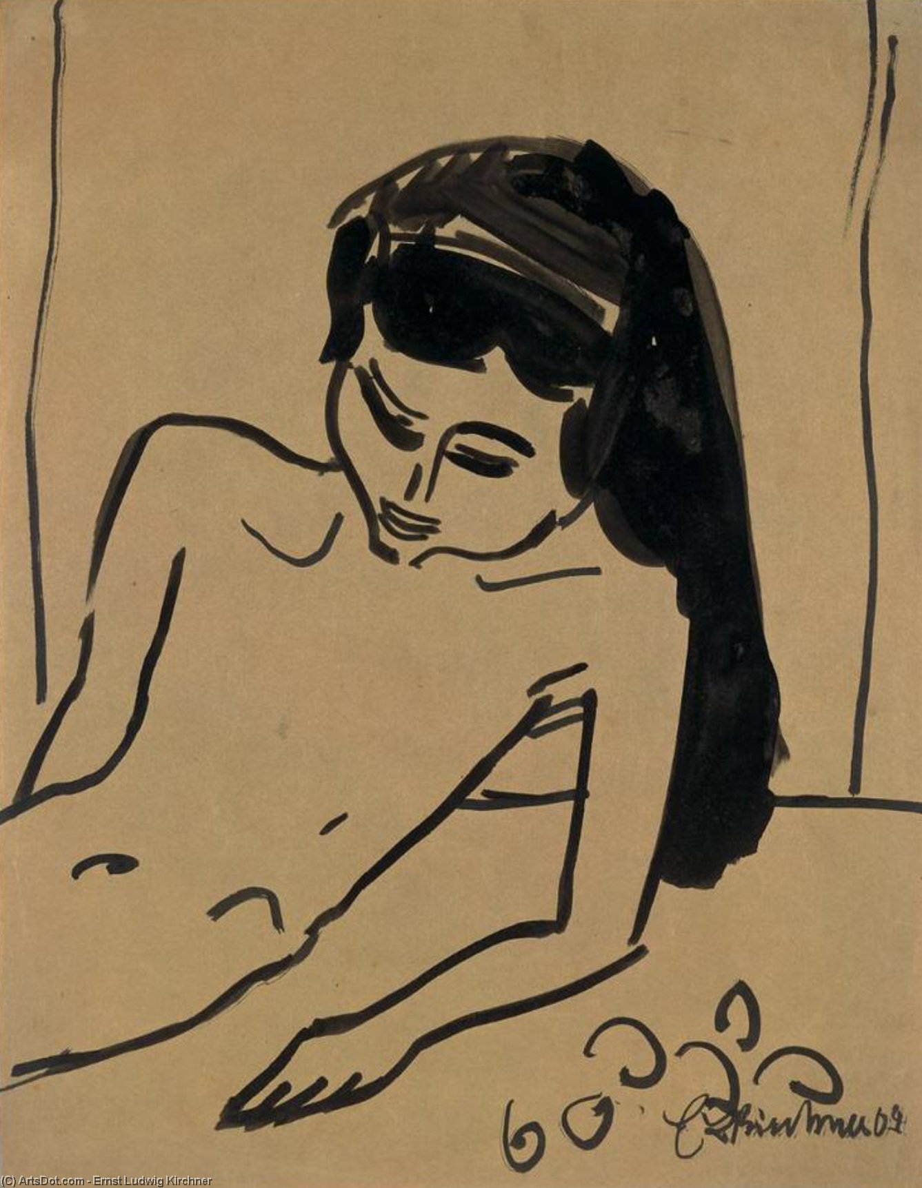 Girl With Long Hair — Ernst Ludwig Kirchner