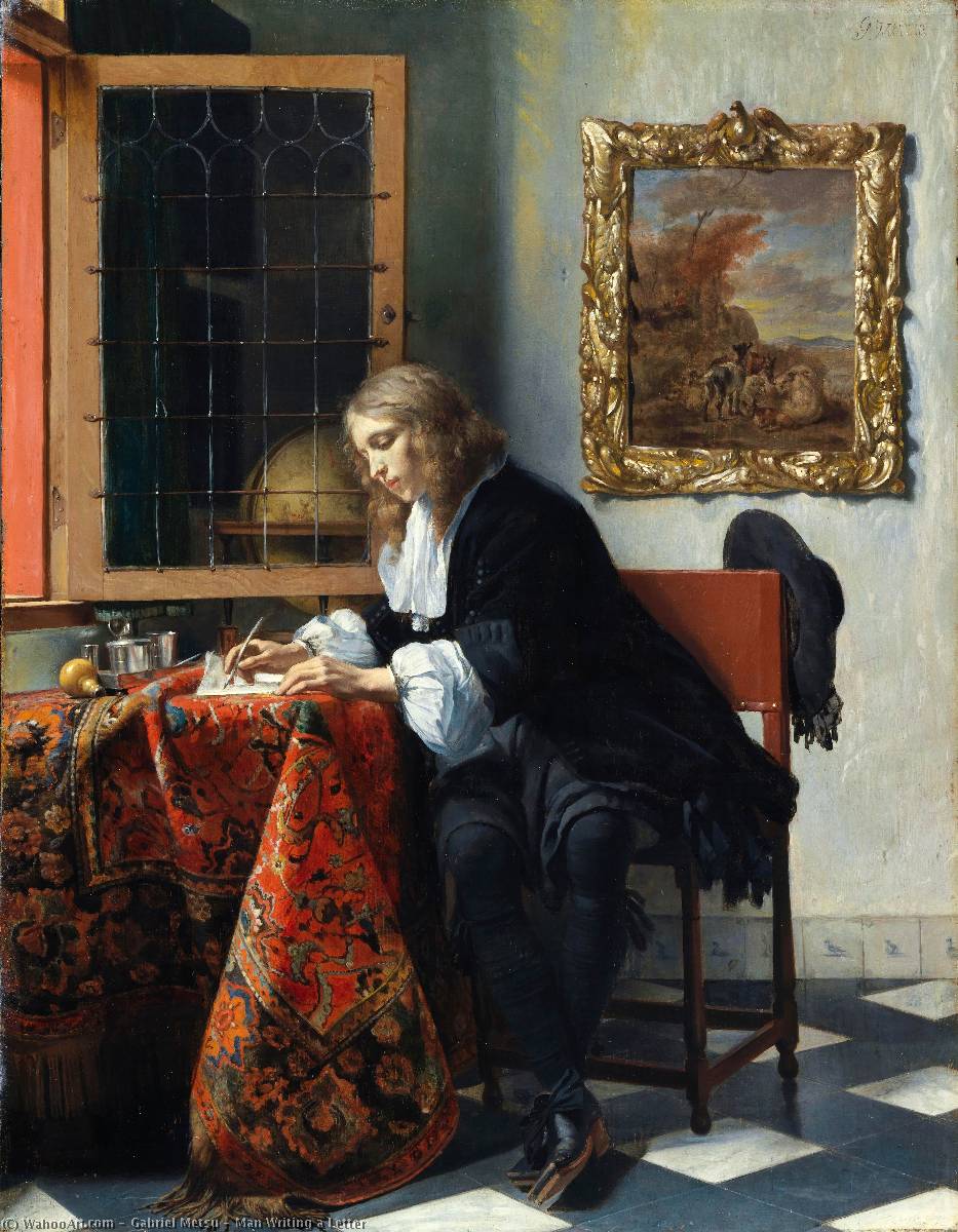 Man Writing A Letter — Габриэль Метс