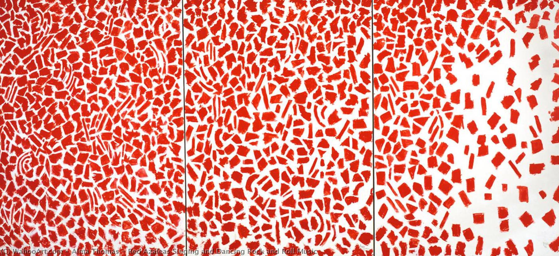 Red Azaleas Singing And Dancing Rock And Roll Music — Alma Thomas