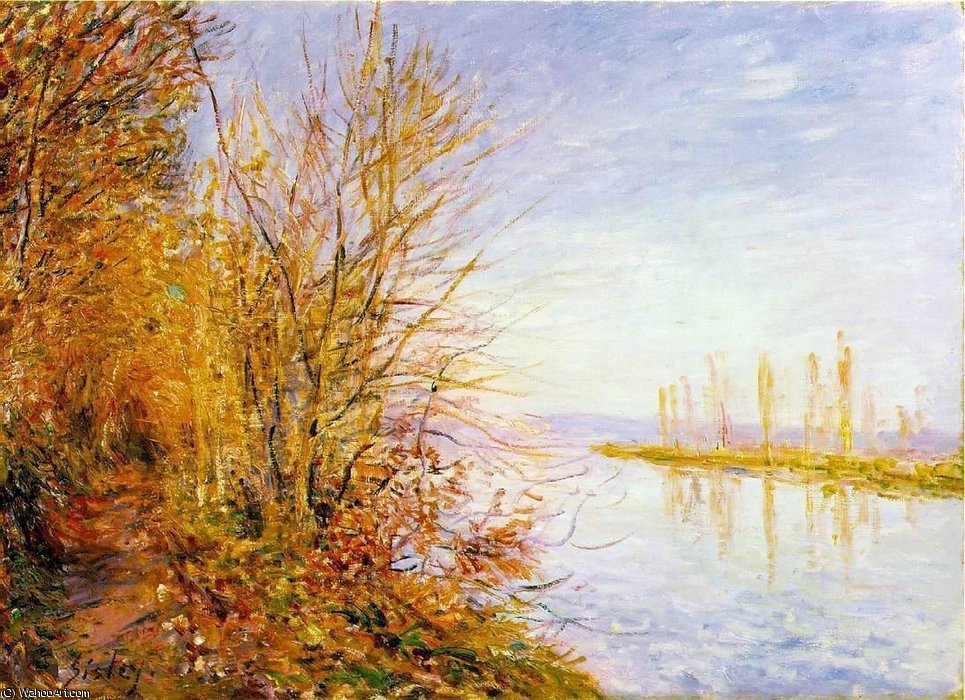 The Chemin De By Through, St. Martin's, Summer — Alfred Sisley