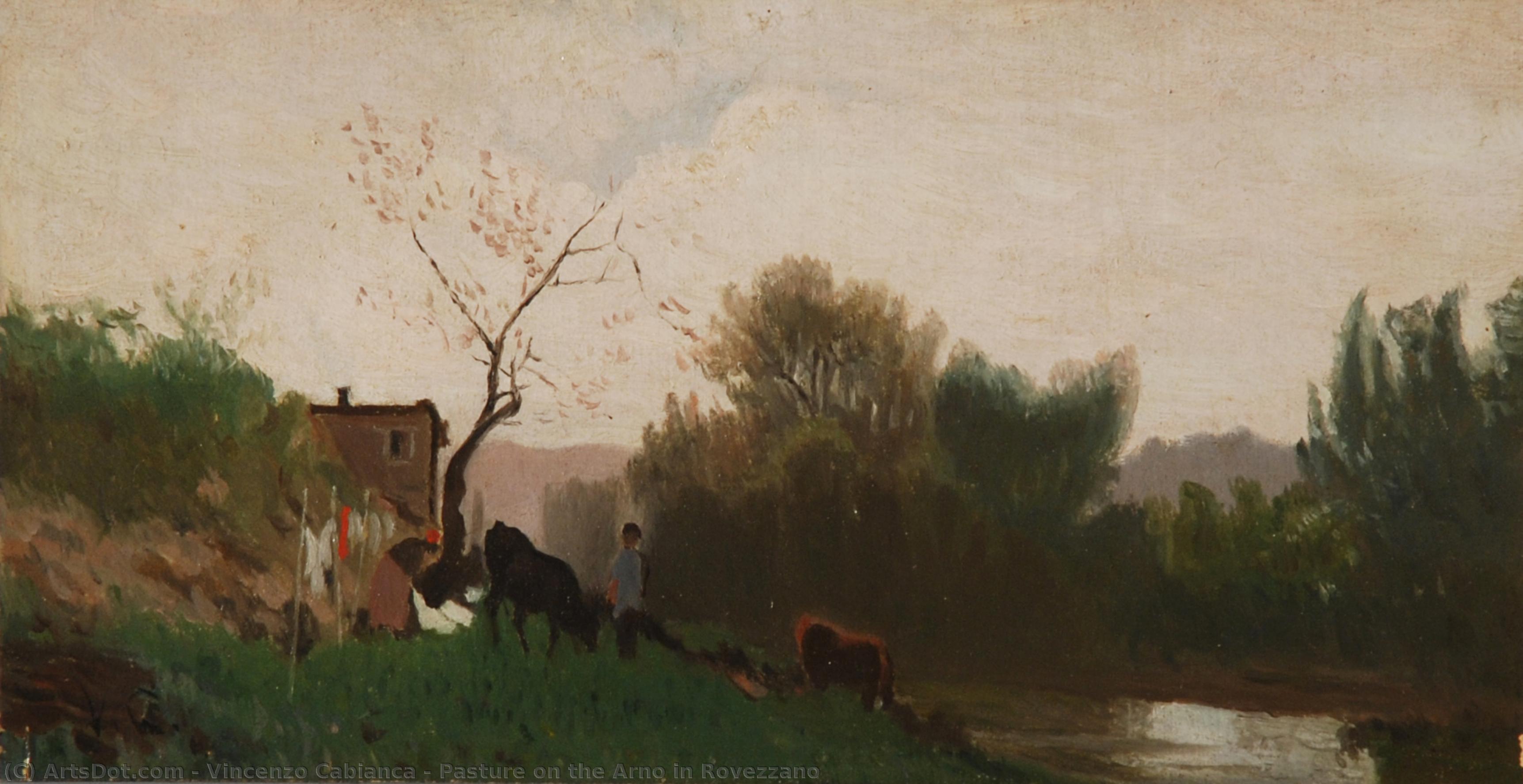 Pasture On The Arno In Rovezzano — Vincenzo Cabianca