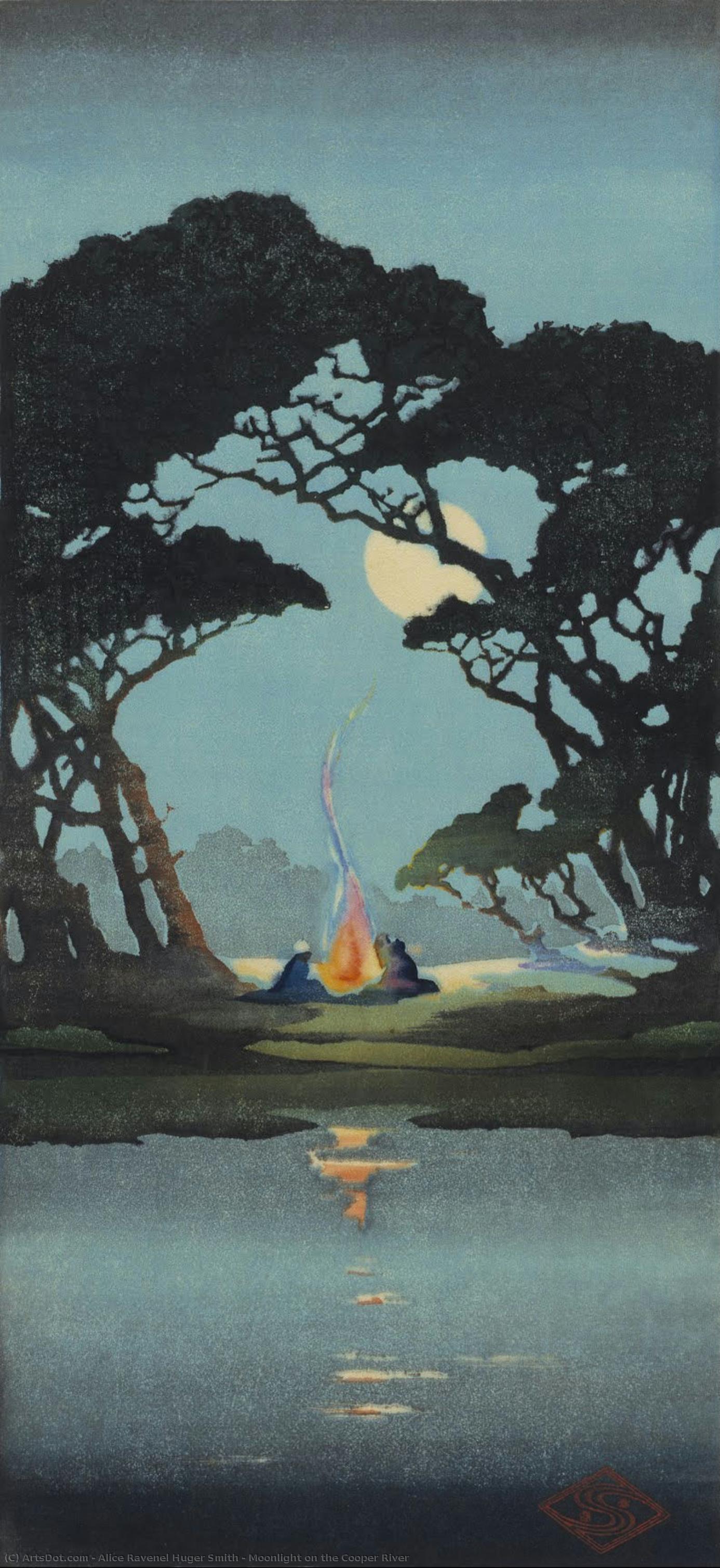 Moonlight On The Cooper River — Alis Ravenel Hjug Smit