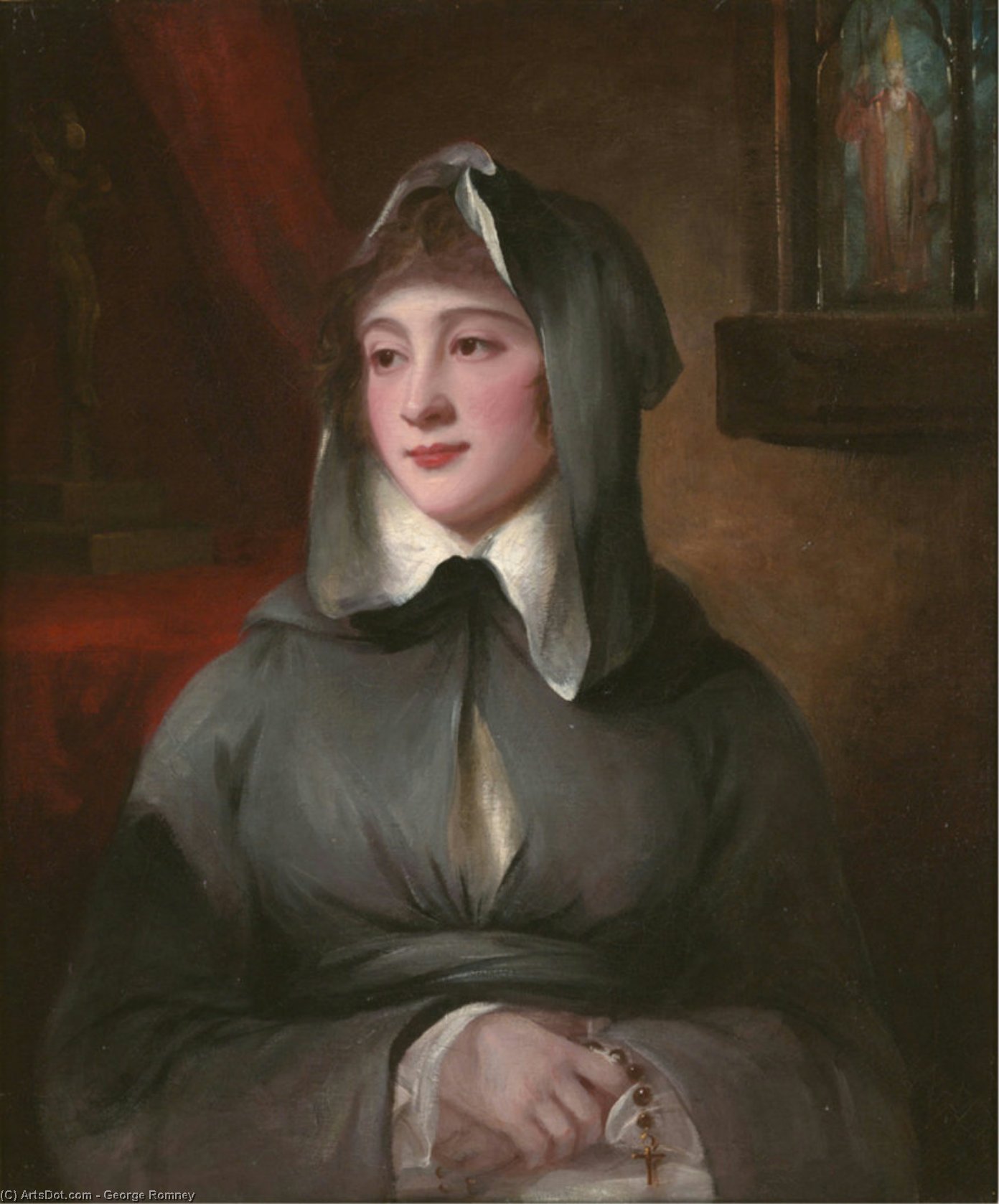 Portrait Of Madame Larcena, In A Nun's Habit — George Romney