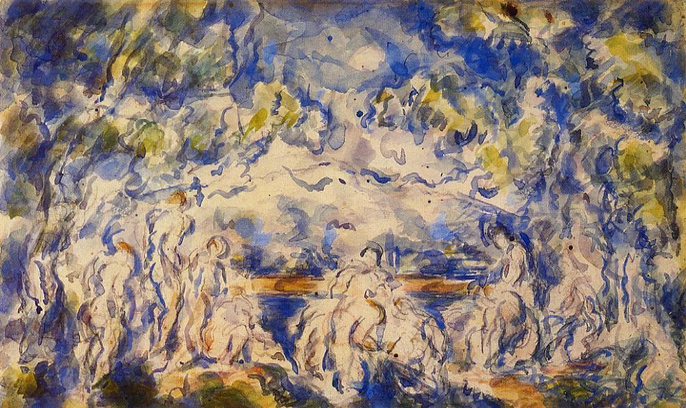 Bathers. Mont Sainte-victoire In The Background — Paul Cézanne