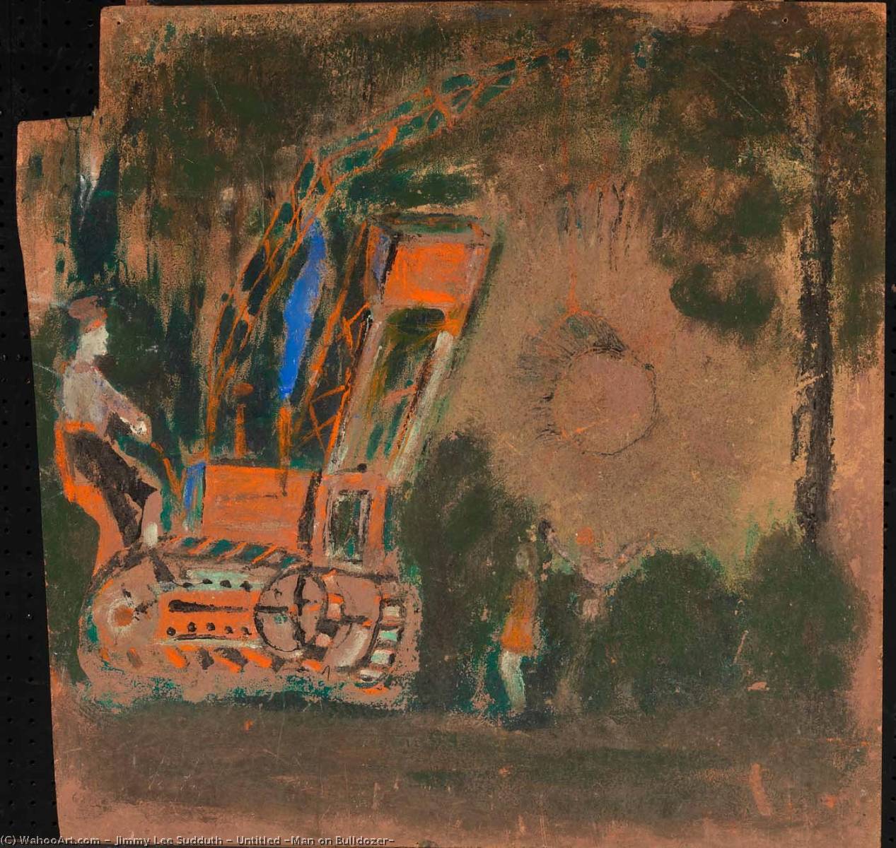 Untitled (man On Bulldozer) — Jimmy Lee Sudduth