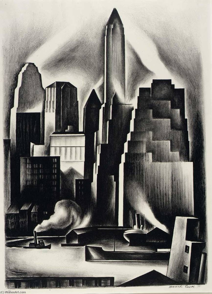 Lower Manhattan — Howard Cook