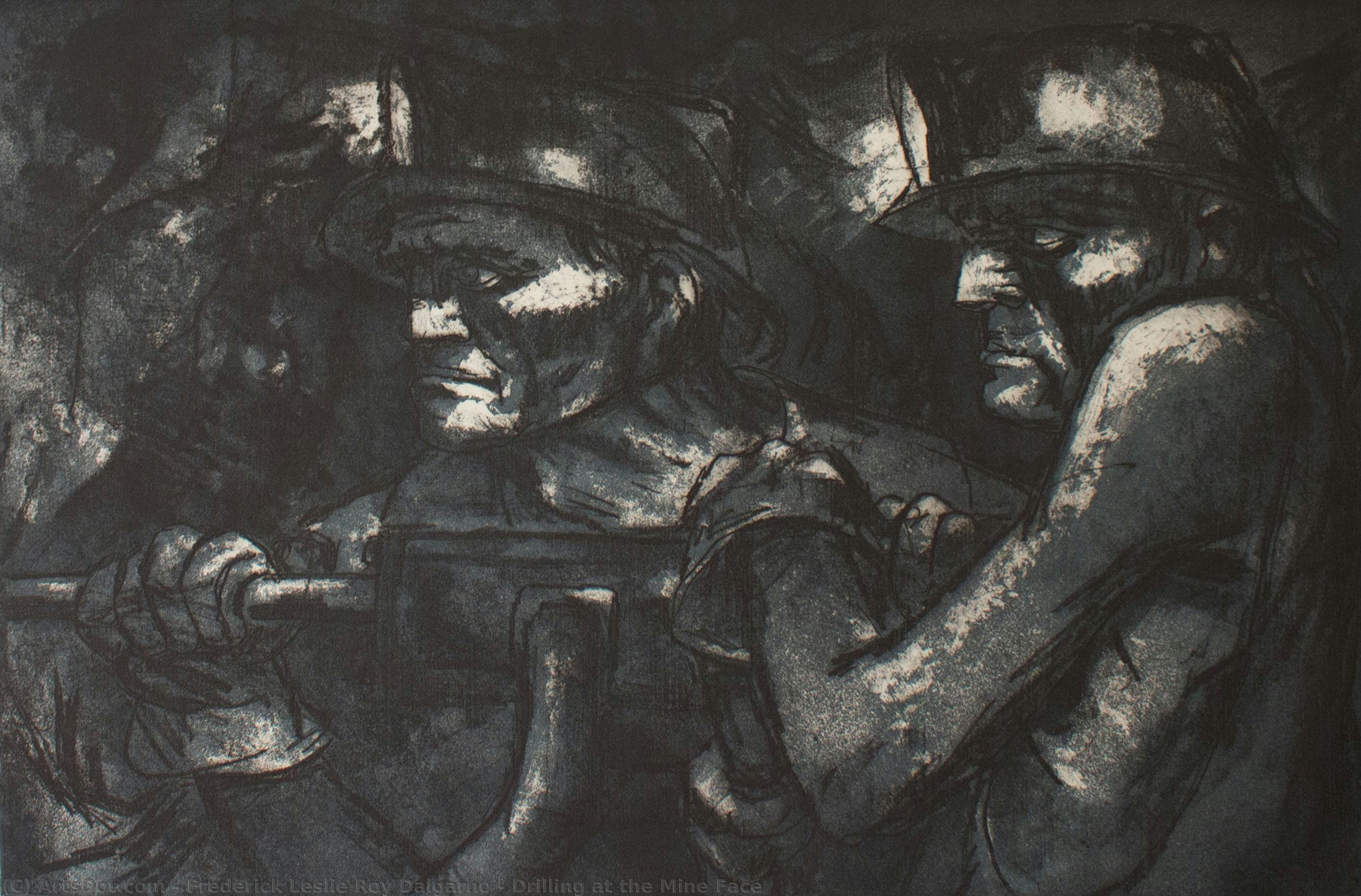 Drilling At The Mine Face — Frederick Leslie Roy Dalgarno