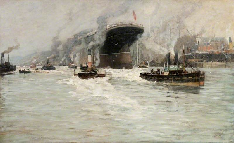 The Launch Of The 'lusitania' — James Kay