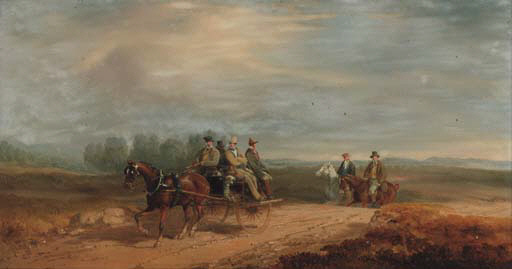 Figures In A Jaunting Car — Charles Cooper Henderson