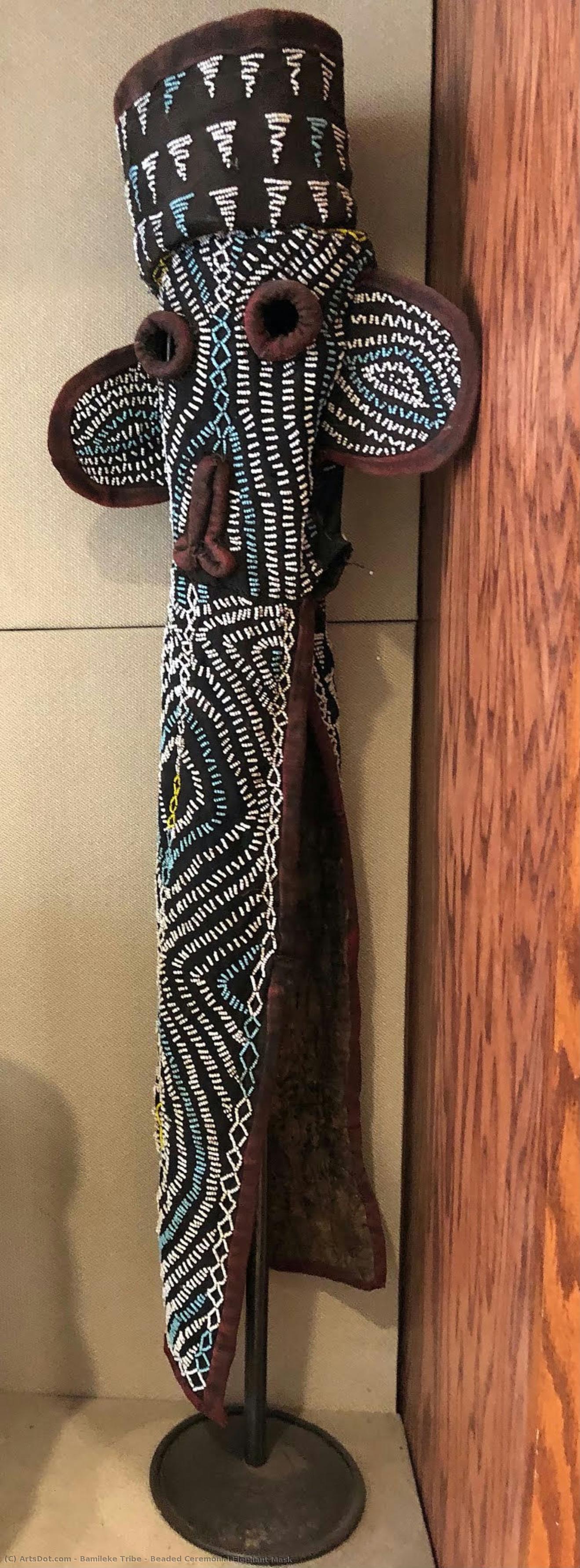 Beaded Ceremonial Elephant Mask — Bamileke Tribe