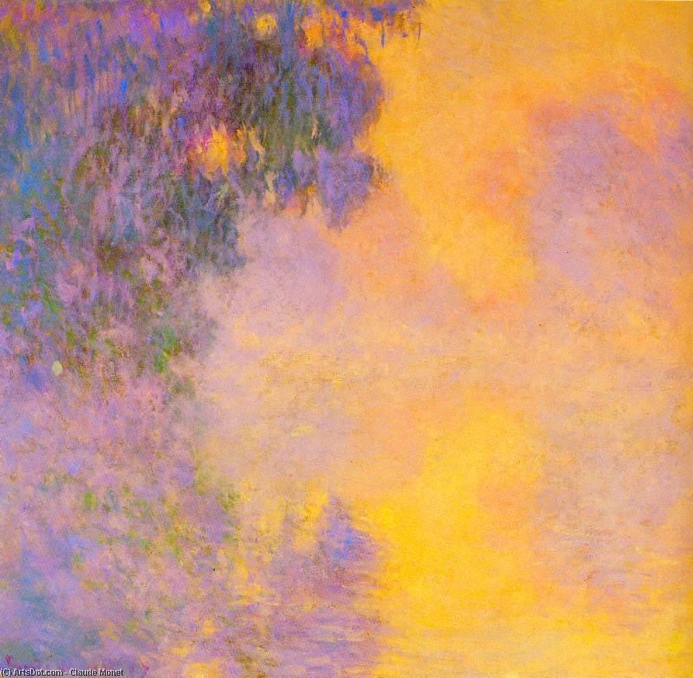 Misty Morning On The Seine Sunrise — Клод Моне