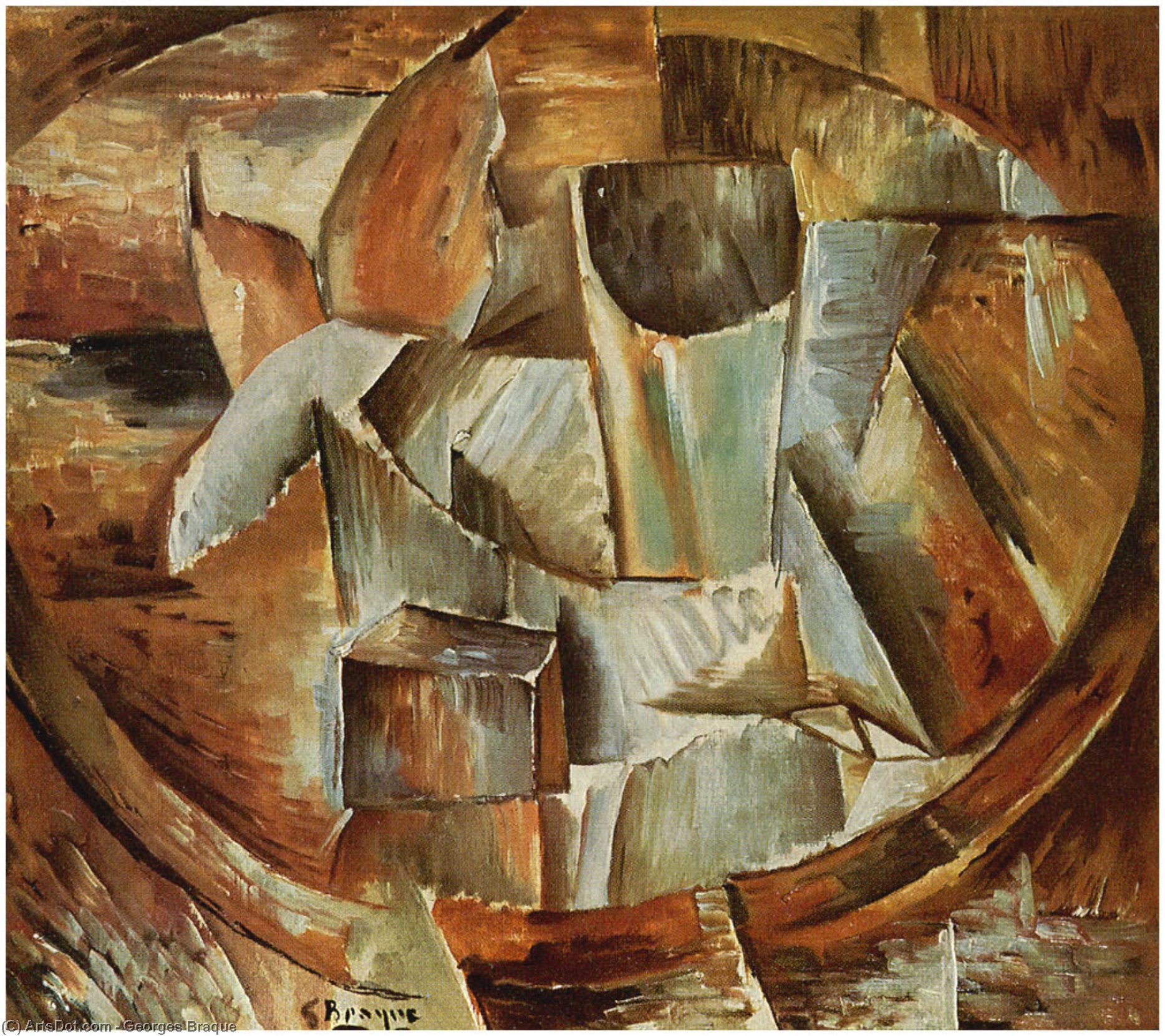 Glas Auf Einem Tisch — Georges Braque