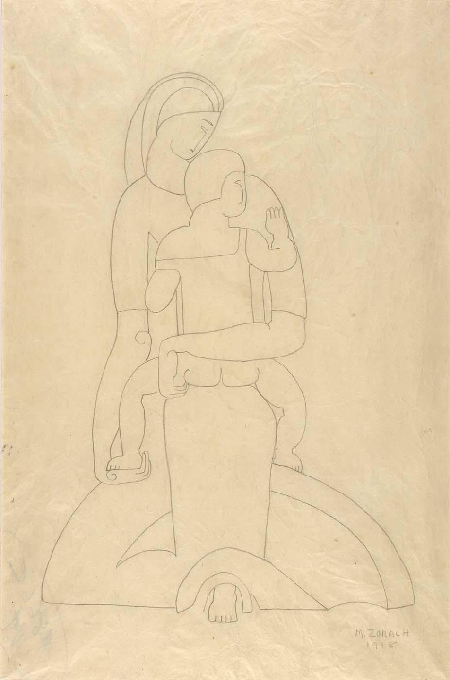 (study For Miller Bedspread 2) — Marguerite Zorach