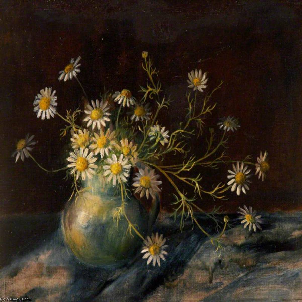 Stillleben Mit Langen Stielen Von Margeriten In Einer Vase — Rosalie Chichester