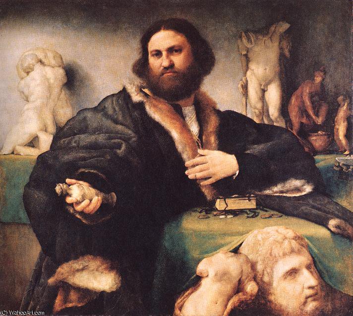 Portrait Of Andrea Odoni,royal Collection, Hampton Cou — Лоренцо Лото