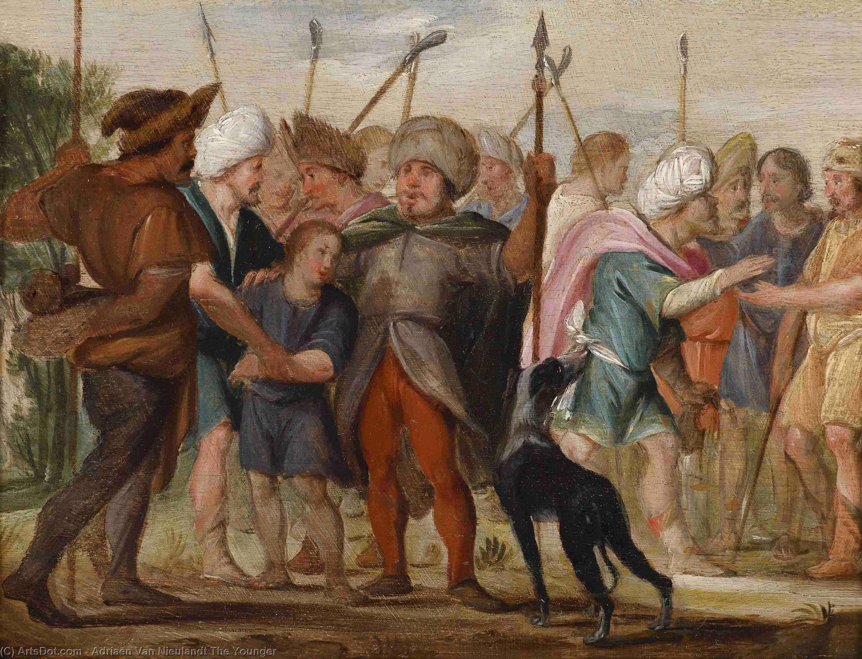 Joseph Is Sold By His Brothers — Adriaen Van Nieulandt The Younger