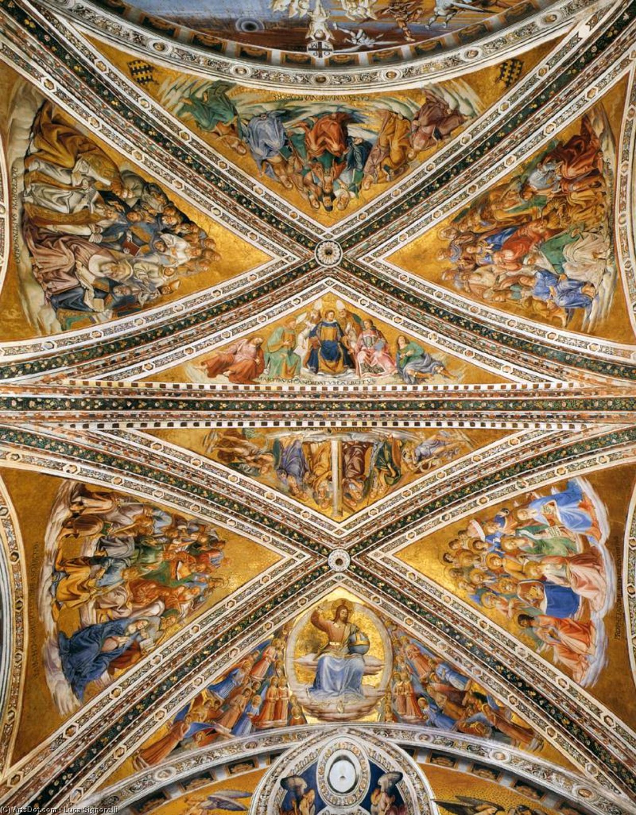 Ceiling Frescoes In The Chapel Of San Brizio — Luca Signorelli