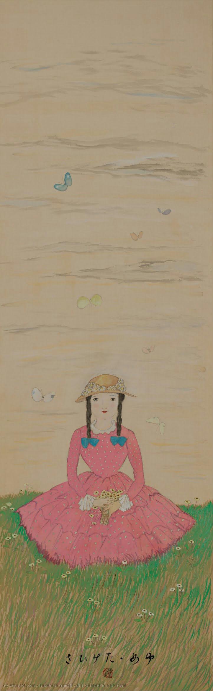 Girl Seated In A Festival — Takehisa Yumeji
