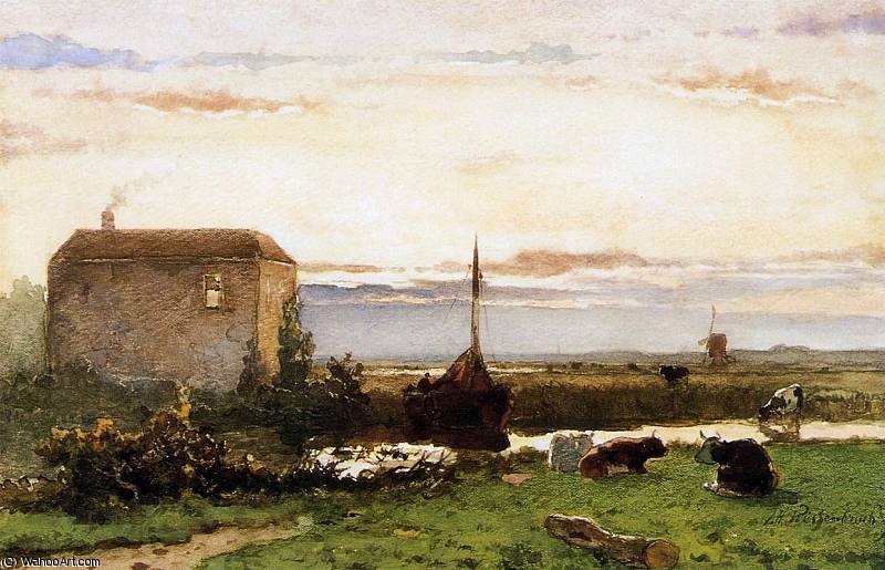 Canal At Rijswijk Sun — Jan Weissenbruch