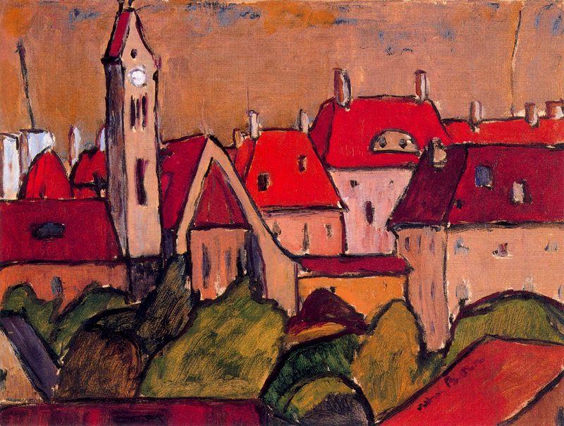 Cityscape With Tower — Альберт Блох