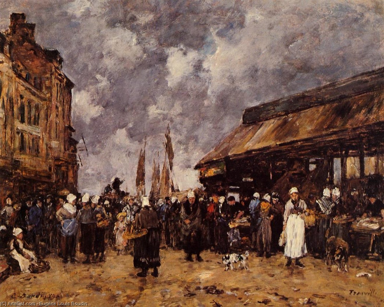 Trouville, The Fish Market — エギュヌ・ルイユ・ブドアン