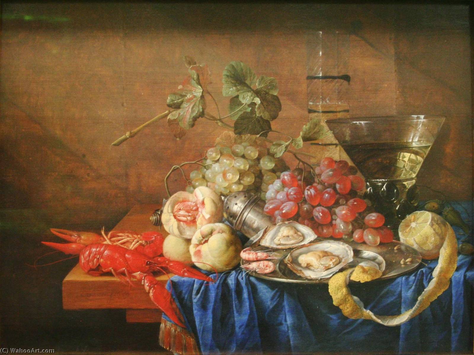Français Nature Morte De Fruits Et De Fruits De Mer — Cornelis Jansz De Heem