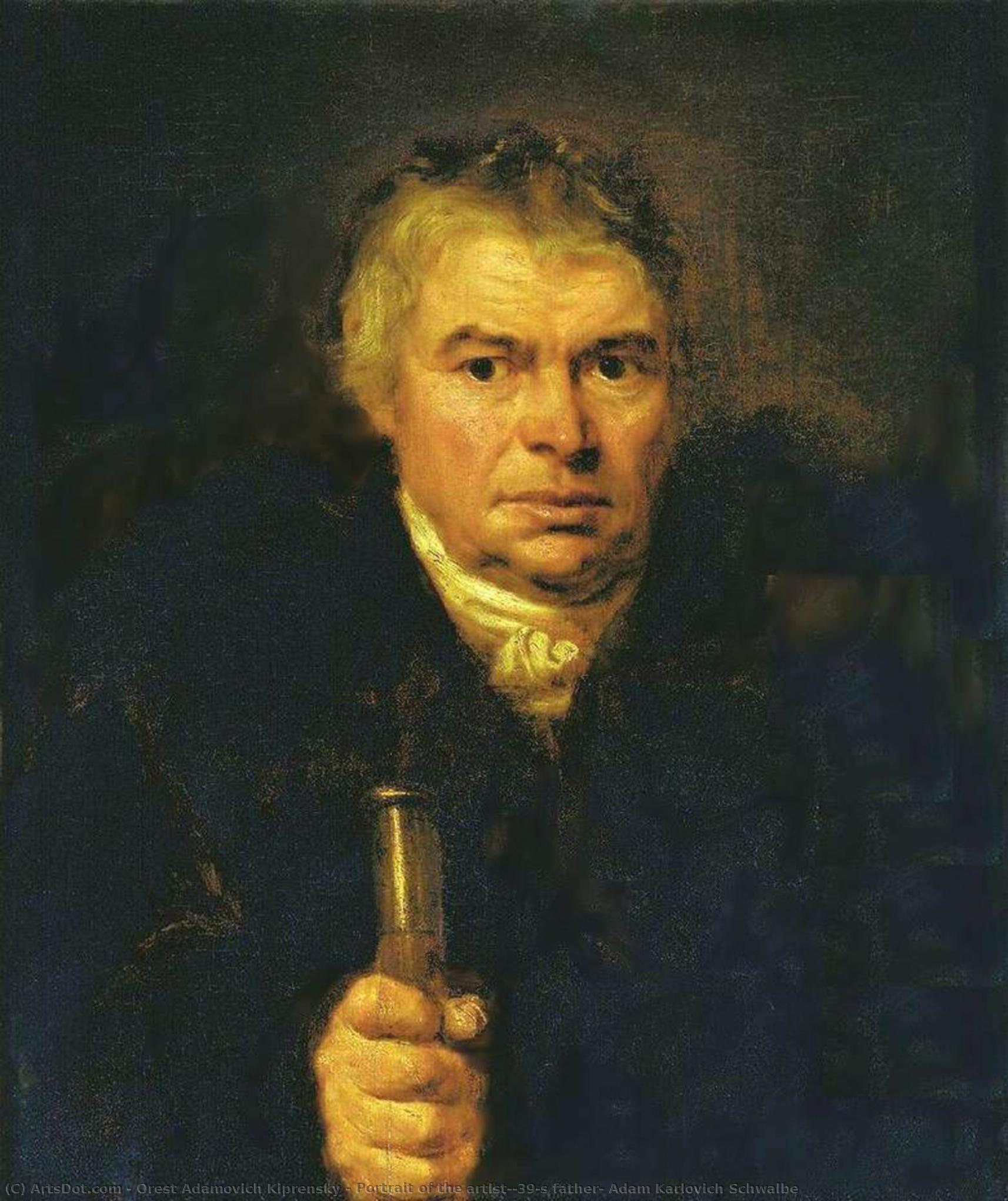 Portrait Of The Artist's Father, Adam Karlovich Schwalbe — Orest Adamowitsch Kiprenski