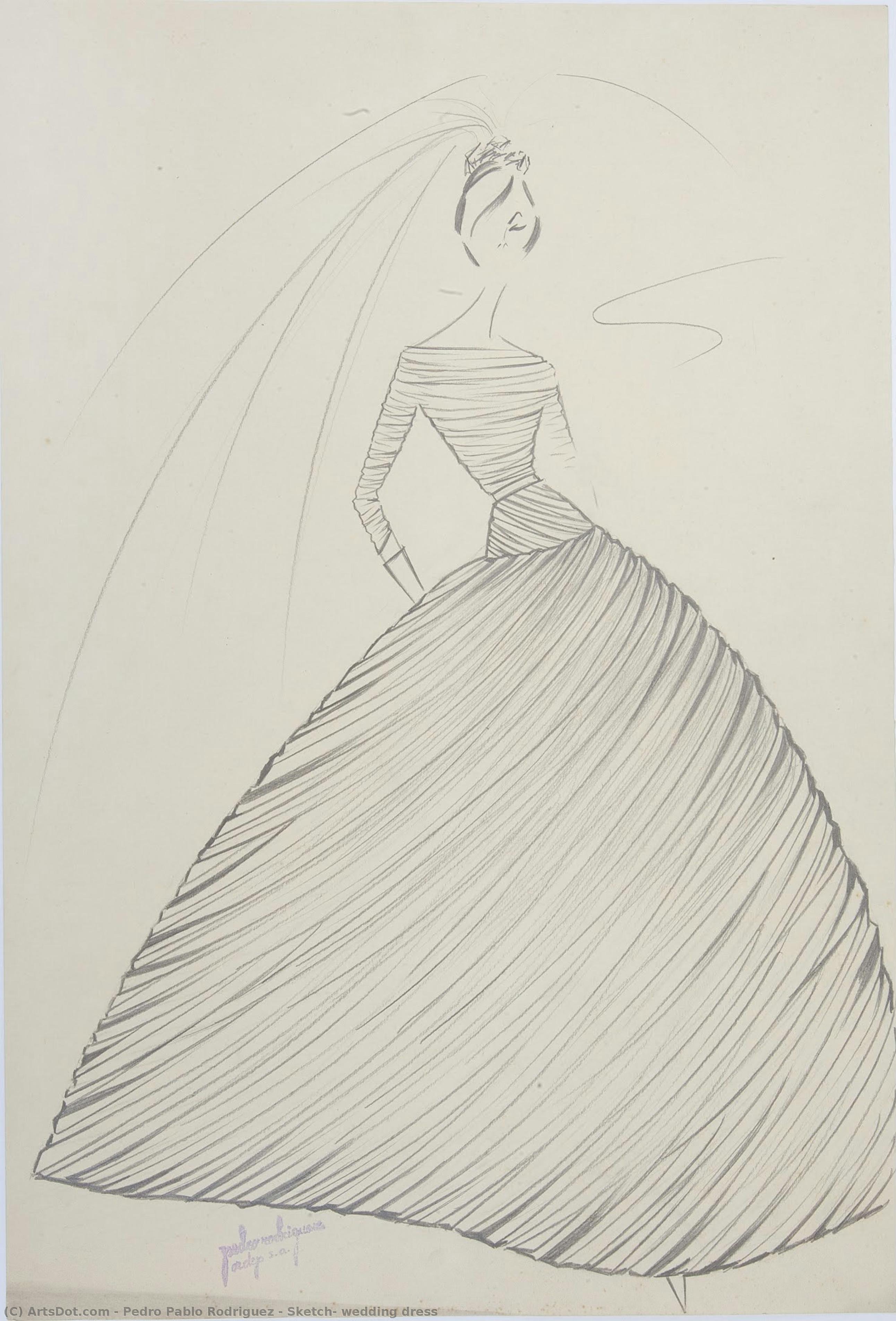 Sketch, Wedding Dress — Pedro Pablo Rodriguez