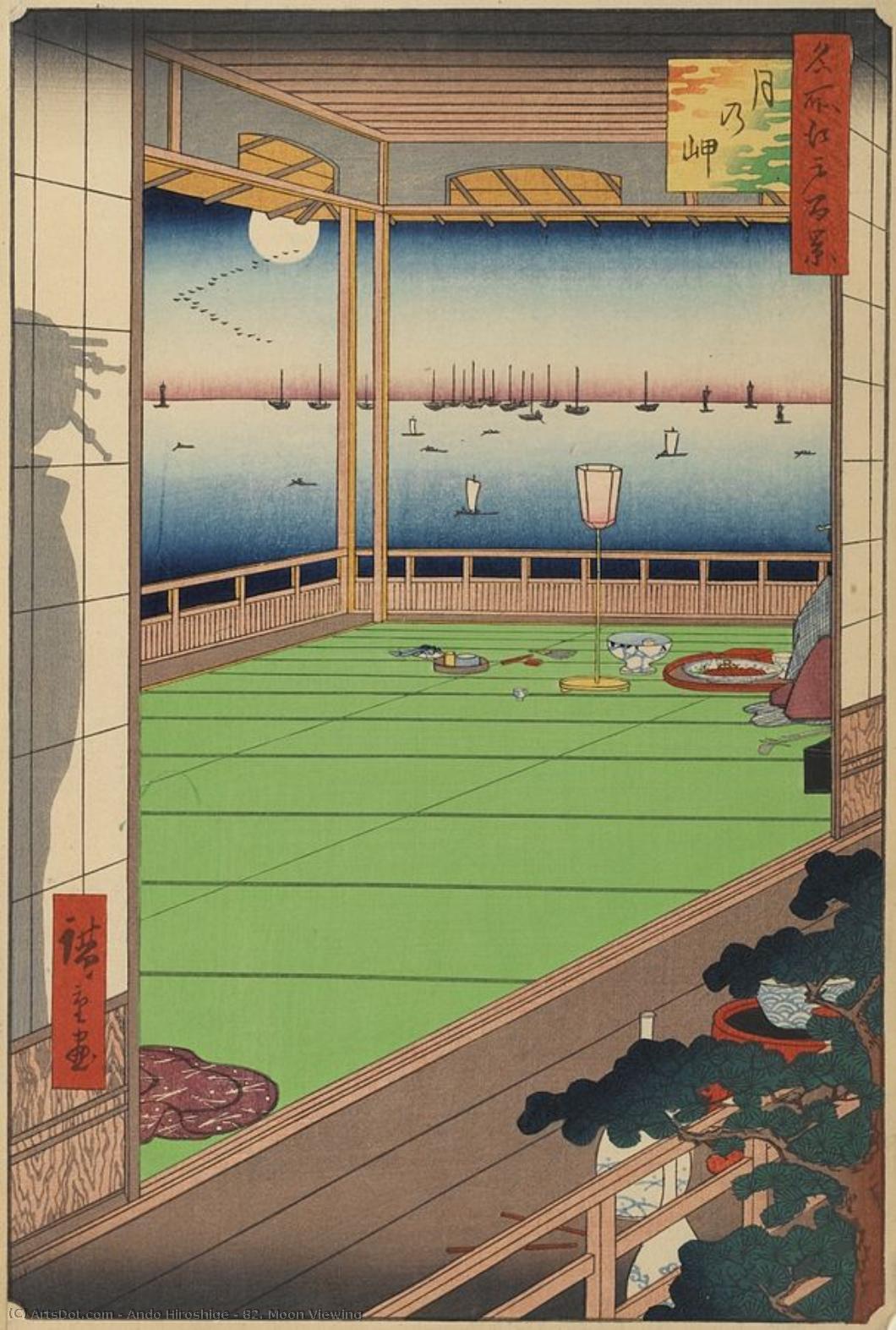 82. Mondbeobachtung — Ando Hiroshige