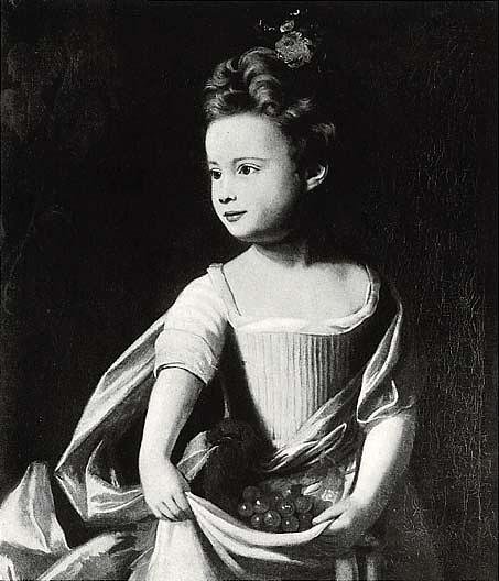 Unknown Subject, Little Girl With Grapes, (painting) — John Singleton Copley