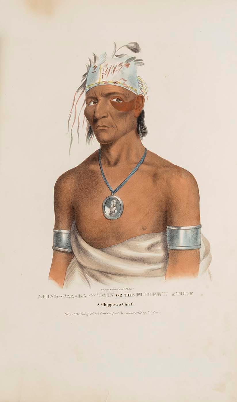 Shing Gaa Ba W'osin Or The Figure's Stone Chippewa Chief, From The Aboriginal Portfolio — James Otto Lewis