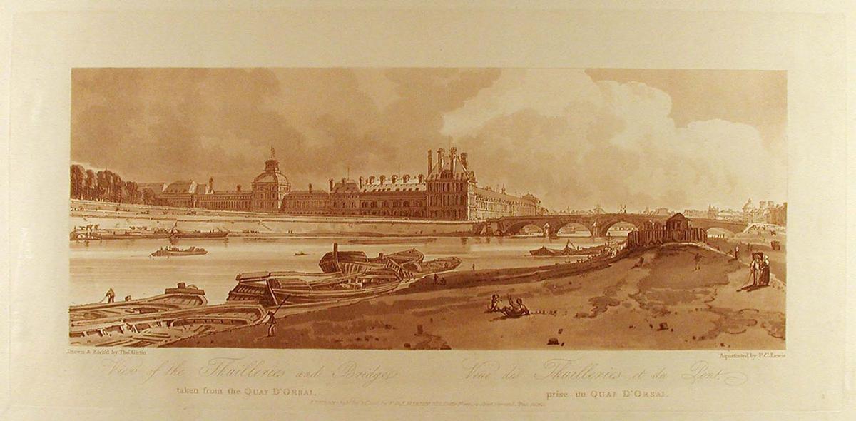 View Of The Thuilleries And Bridge Taken From The Quay D'orsai — Thomas Girtin