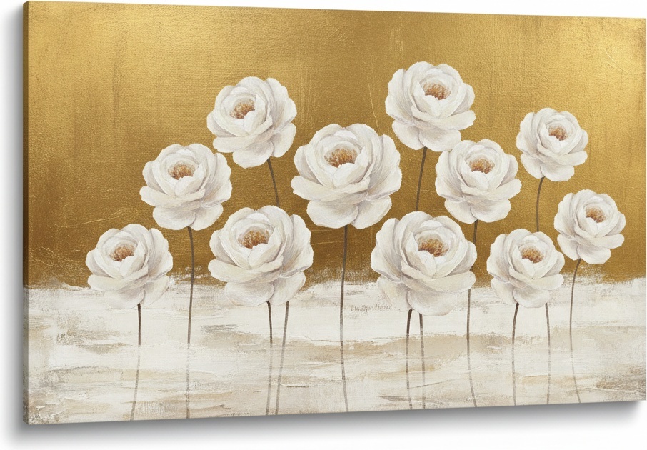 Luminous Blooms Upon A Patinated Canvas Of Golden Memory And Form — Laurent Fontaine