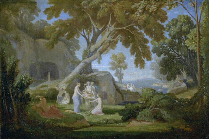 L'enfance De Bacchus — Theodore Caruelle D'aligny
