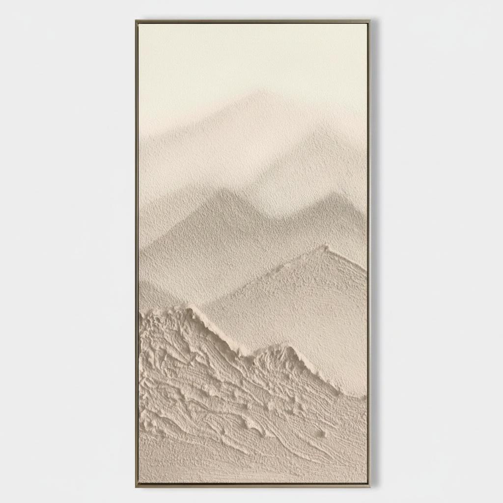 Ethereal Sediment: A Monochromatic Study Of Silent Peaks And Timeless Sanded Layers — David Moreau