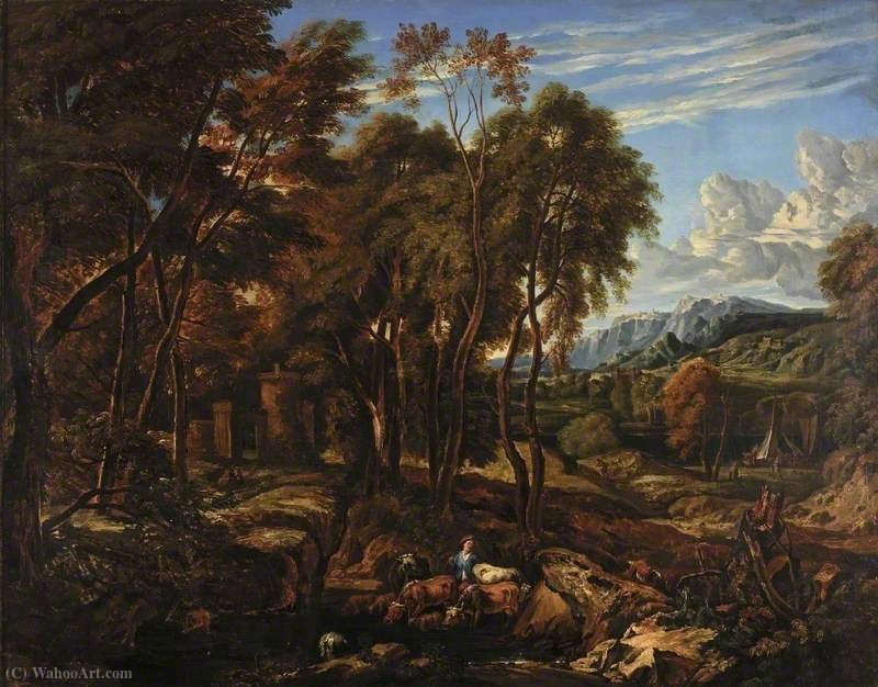 Wooded Landscape — Jan Baptist Huysmans
