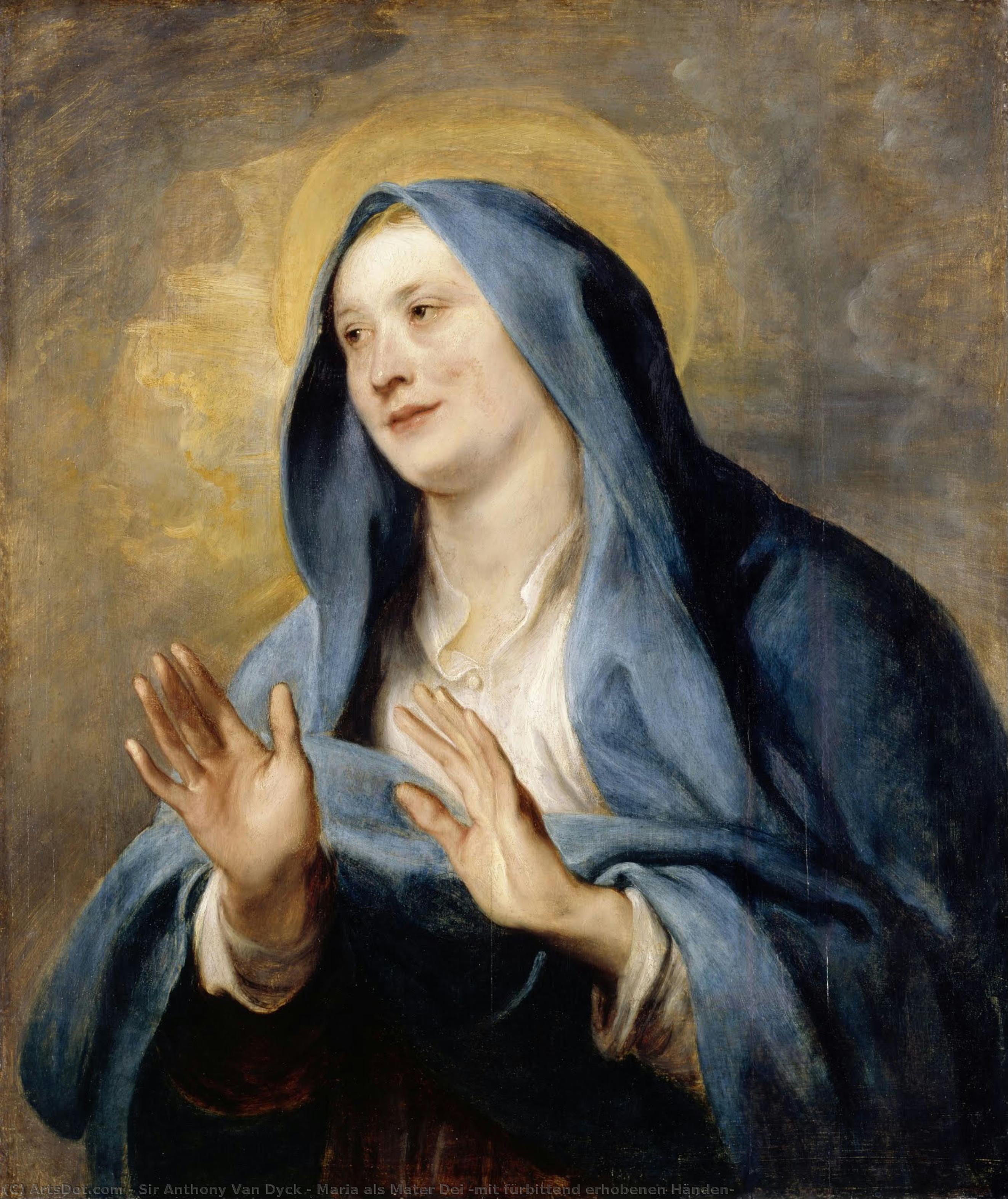 María Como Mater Dei (con Las Manos Alzadas En Intercesión) — Sir Anthony Van Dyck