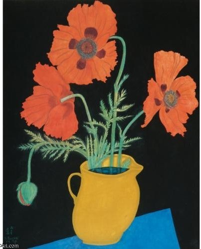 Les Pavots Dans Un Pot Jaune — Léonard Tsuguharu Foujita