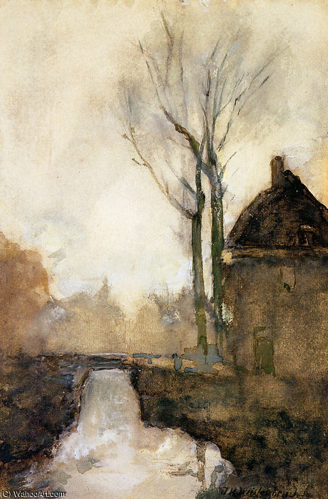 House Near Canal — Johan Hendrik Weissenbruch
