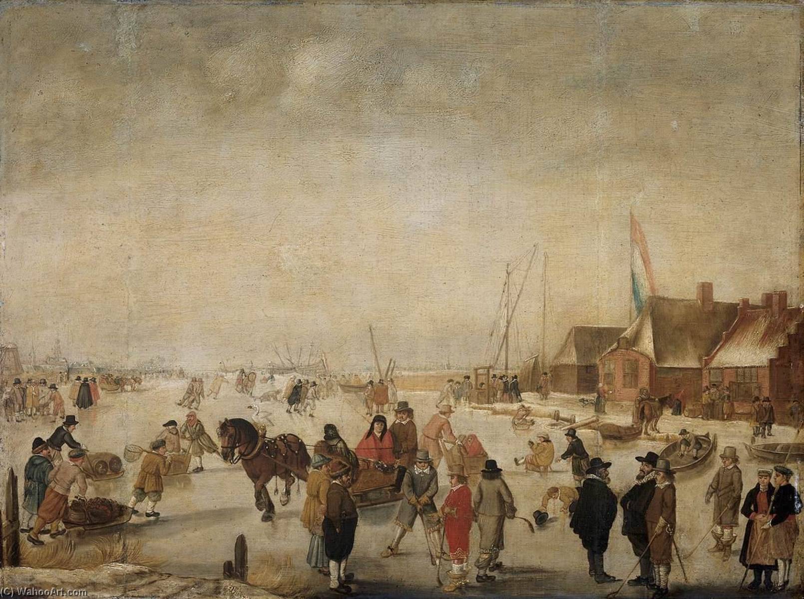 Enjoying The Ice — Barend Avercamp (barend Petersz)