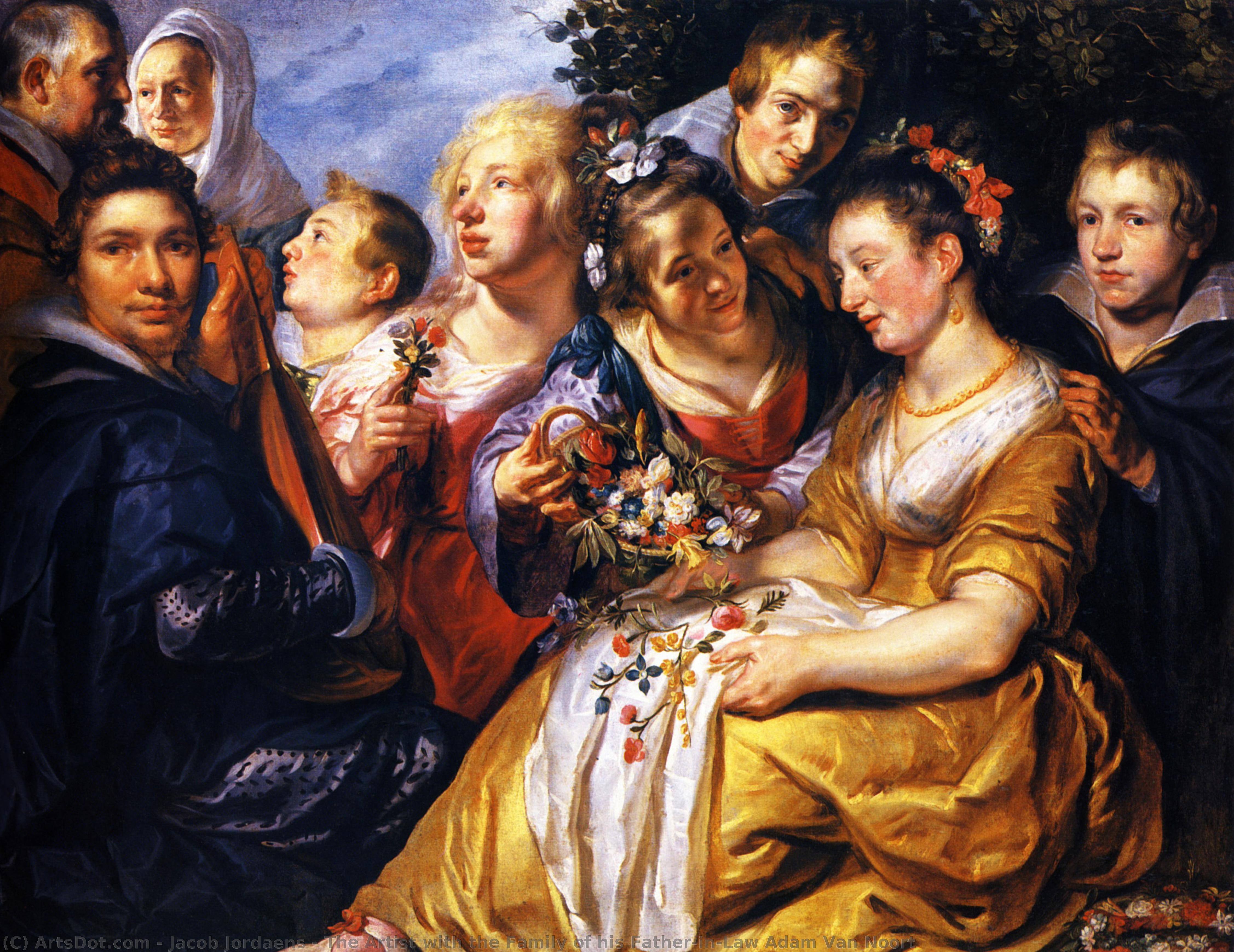 The Artist With The Family Of His Father-in-law Adam Van Noort — Jakob Jordaens