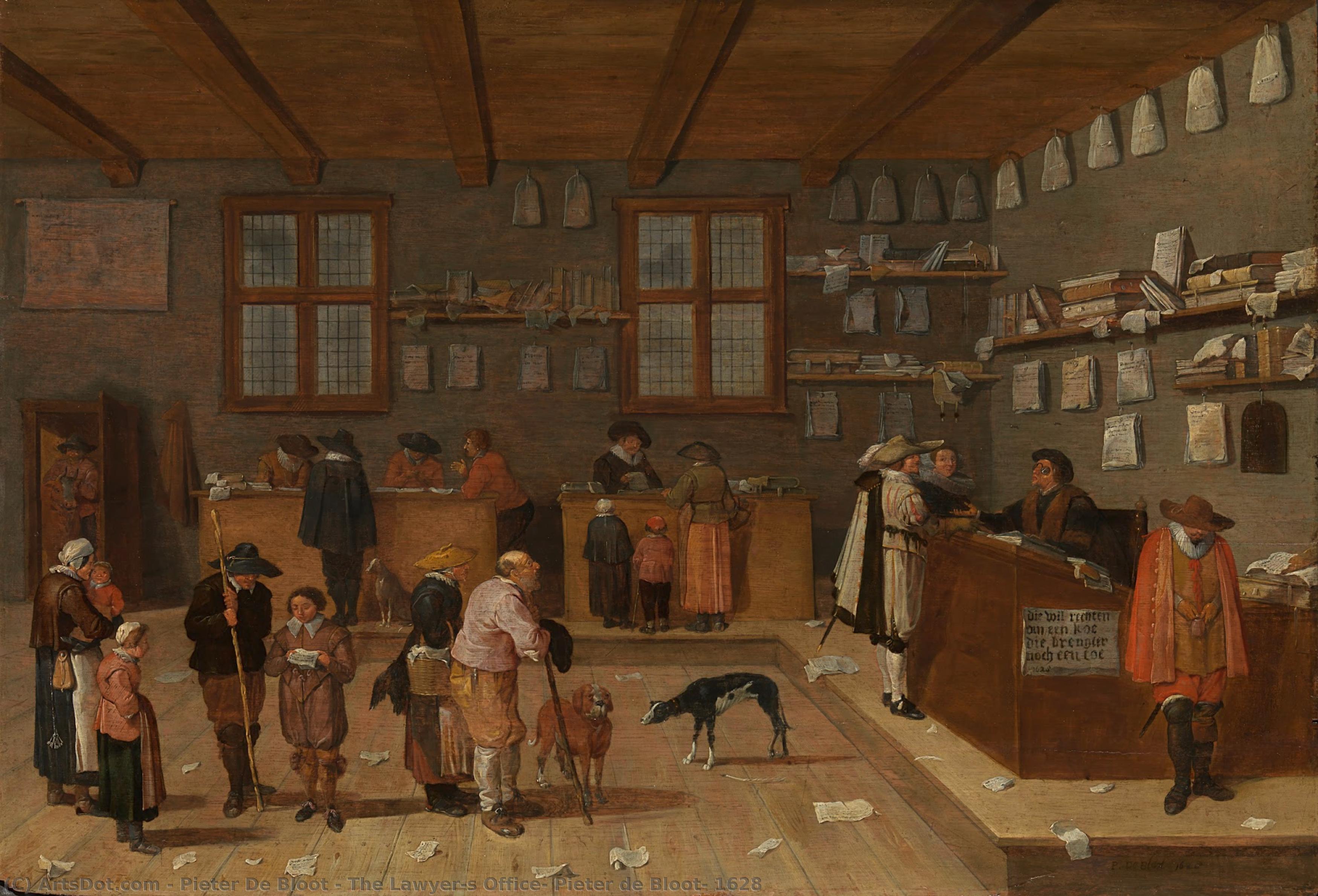 The Lawyer"s Office, Pieter De Bloot, 1628 — Pieter De Bloot