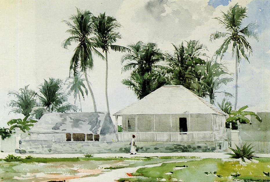 Cabins, Nassau — Winslow Homer