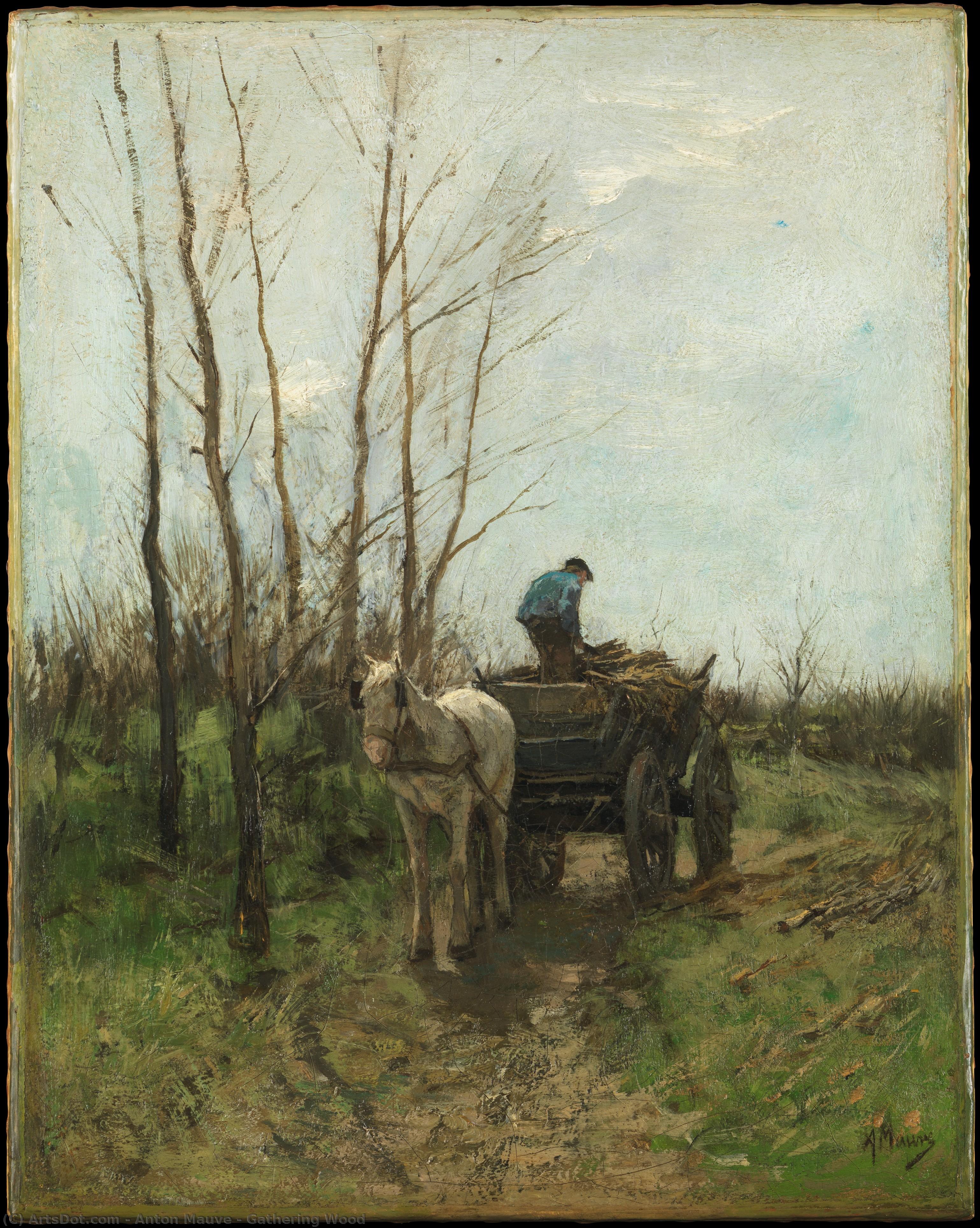 Gathering Wood — Anton Mauve
