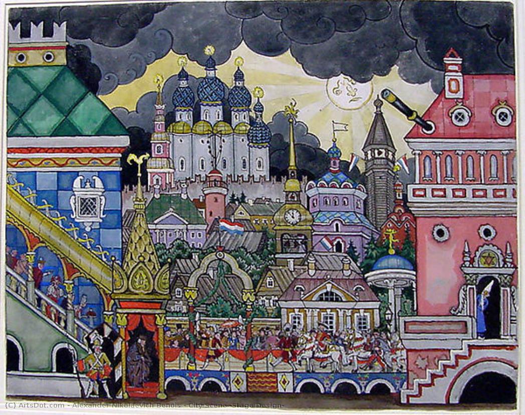 City Scene (stage Design) — Alexander Nikolaevich Benois